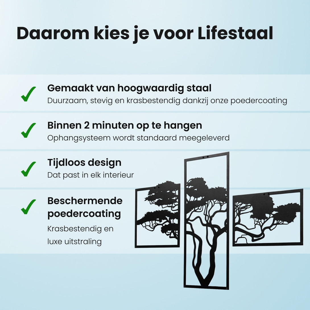 Afrikaanse boom - drieluik - Lifestaal