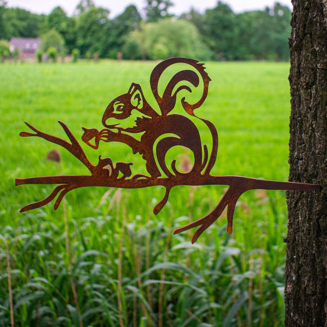 Metalbirds - Eekhoorn - 30x17cm - Lifestaal