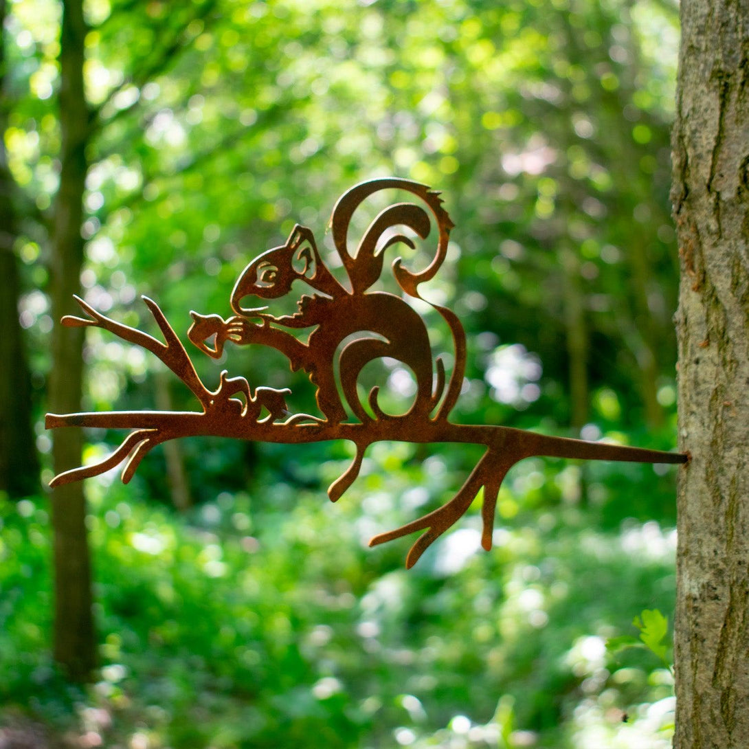 Metalbirds - Eekhoorn - 30x17cm - Lifestaal