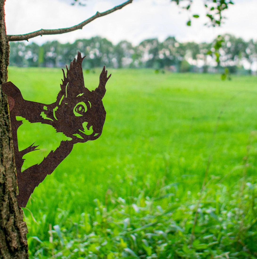 Metalbirds - Eekhoorn realistisch - 23x21cm - Lifestaal