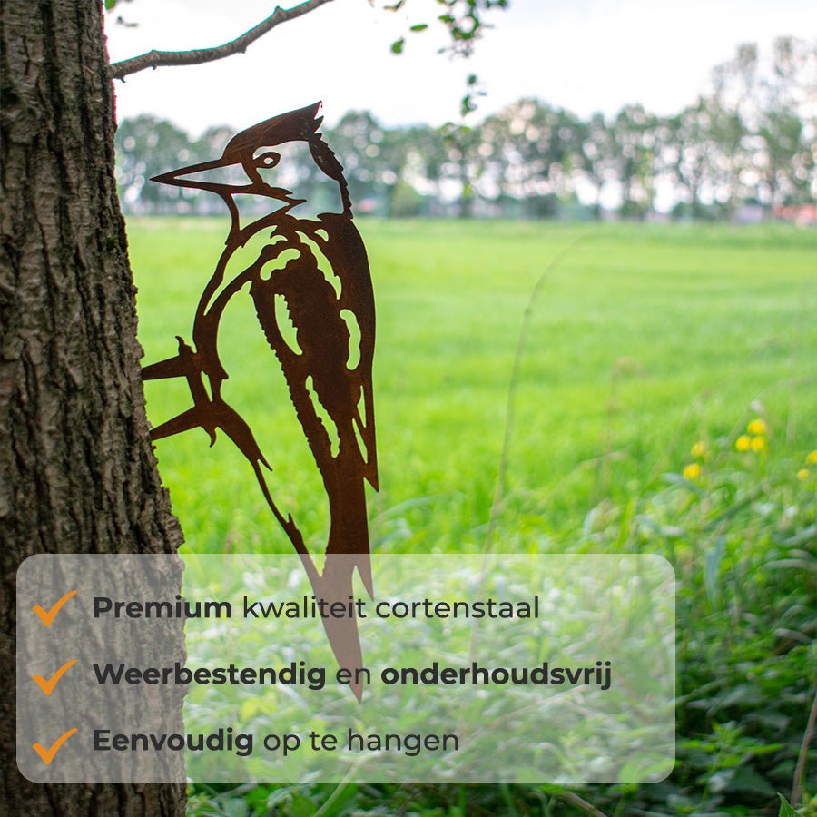 Metalbirds - Specht 30x15cm - Lifestaal