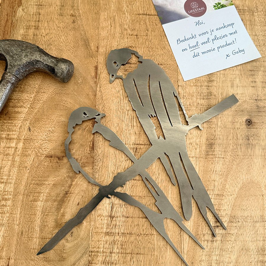 Metalbirds - Zwaluwen paar 30x25cm - Lifestaal