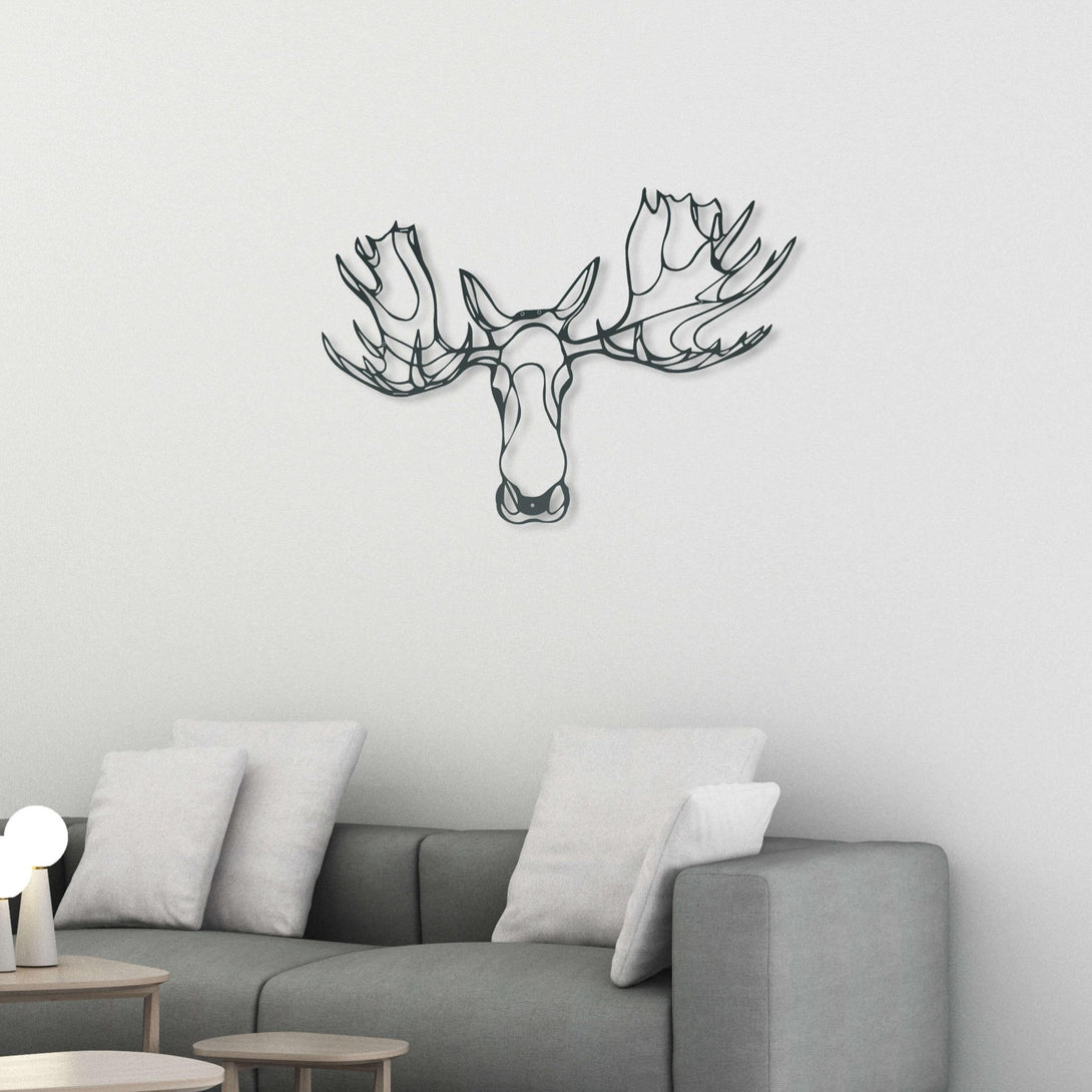 Metalen wanddecoratie - Eland - Lifestaal