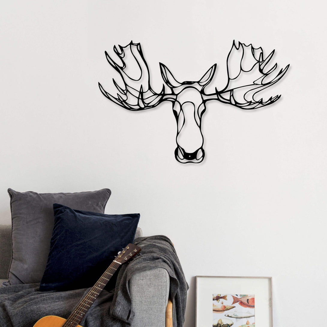 Metalen wanddecoratie - Eland - Lifestaal