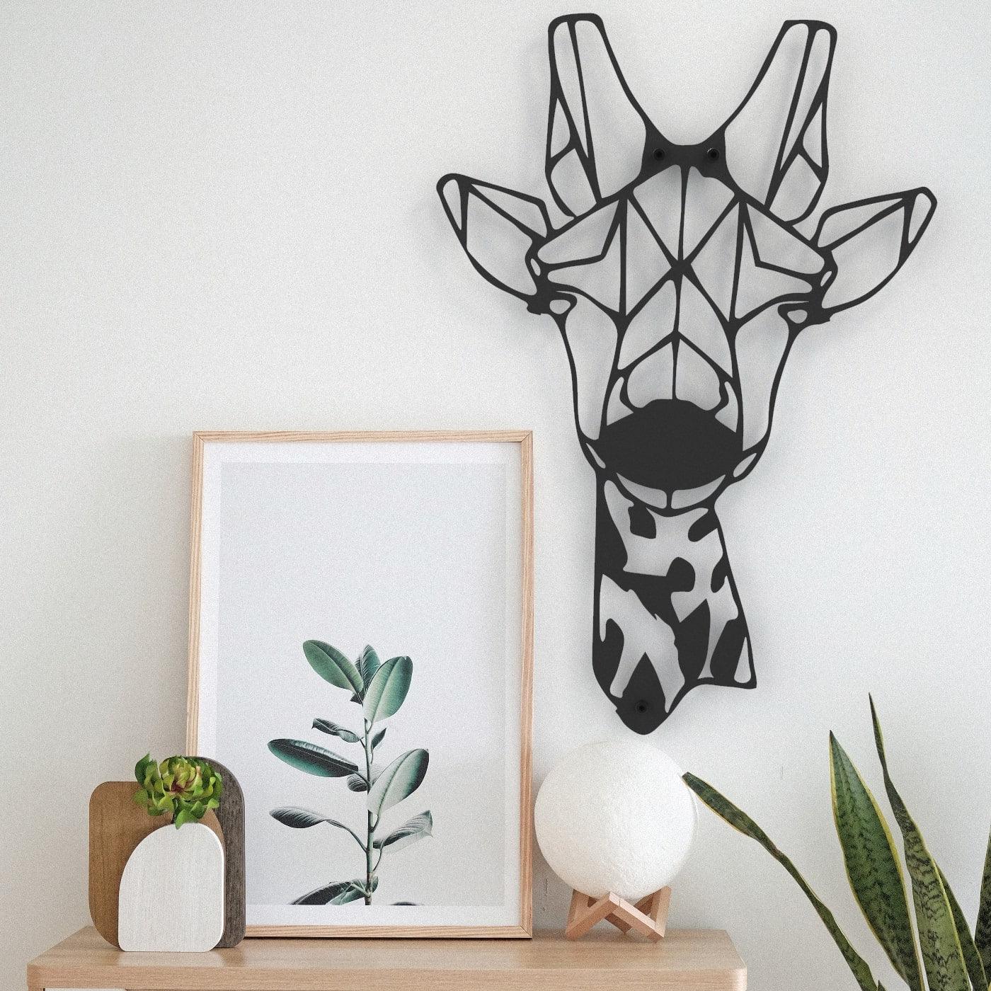 Metalen wanddecoratie - Giraf - Lifestaal