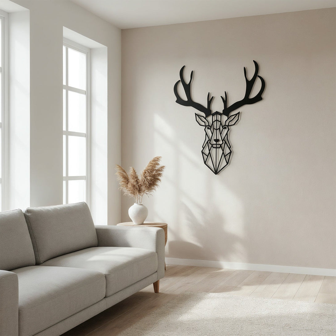 Metalen wanddecoratie - Hert - Lifestaal