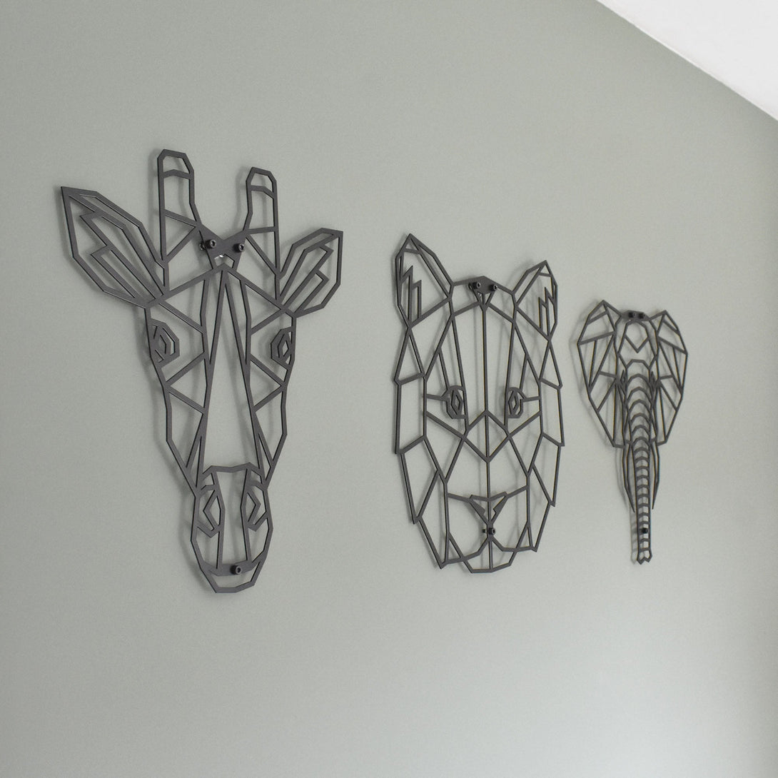 Metalen wanddecoratie - Jungle dieren - Lifestaal