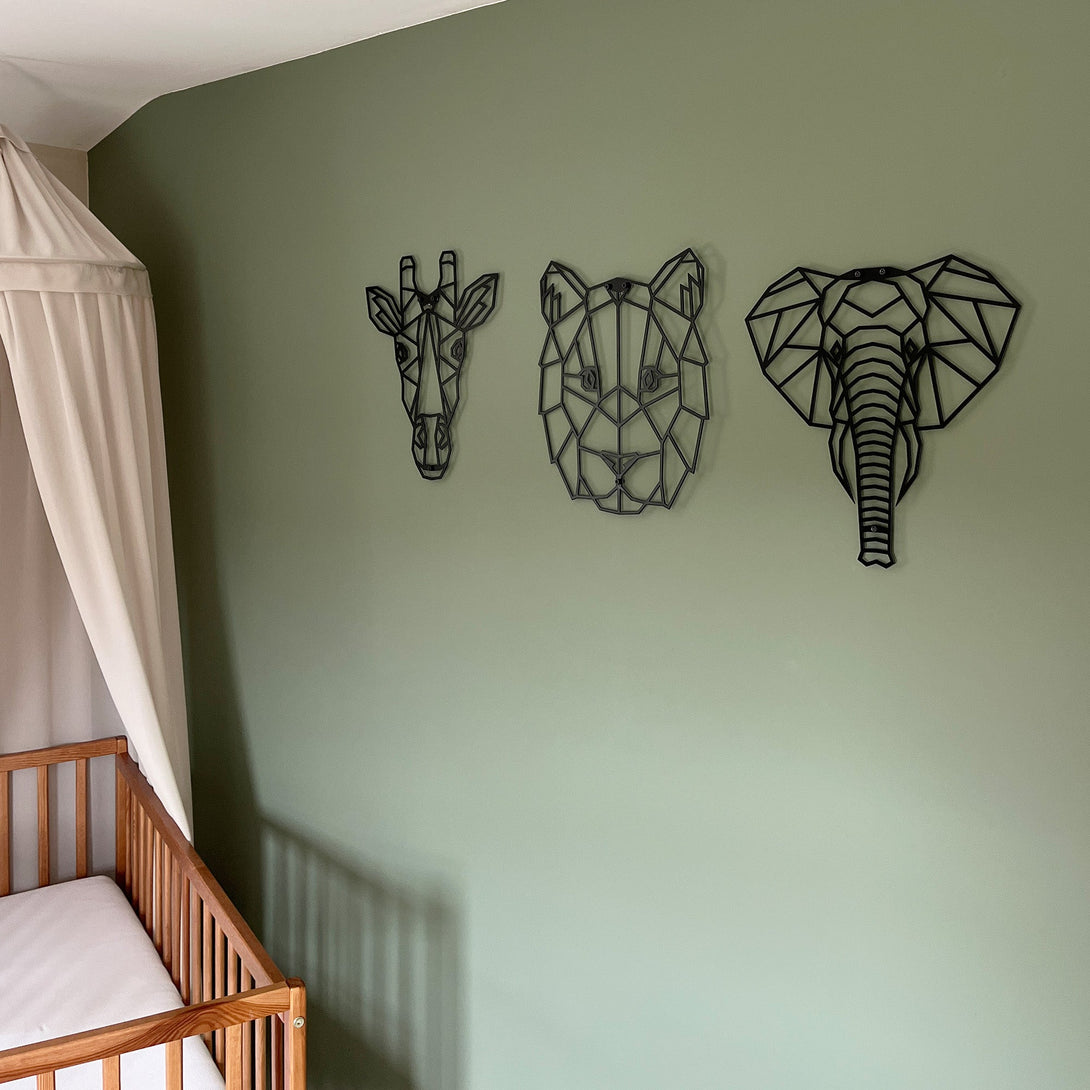 Metalen wanddecoratie - Jungle dieren - Lifestaal