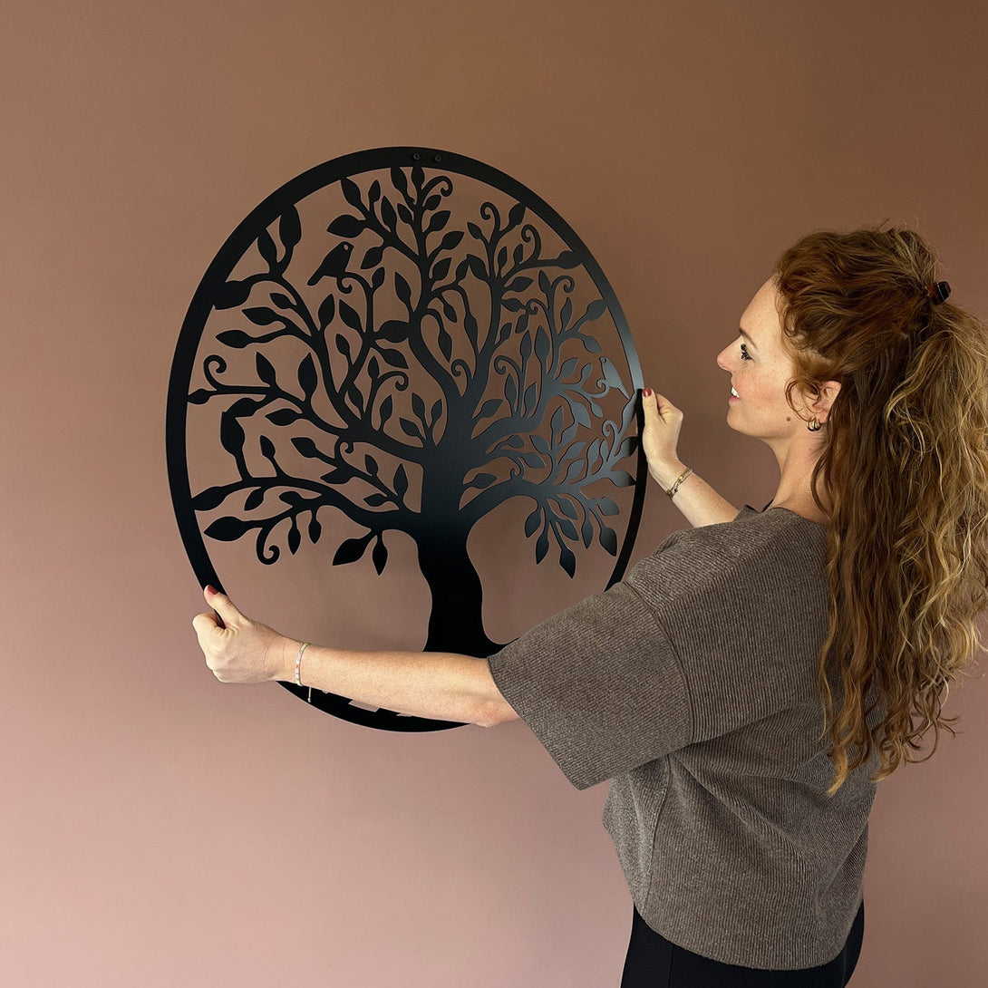 Metalen wanddecoratie levensboom 40/60/80cm - Lifestaal