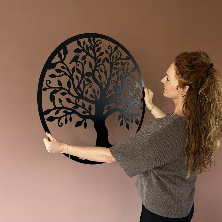 Metalen wanddecoratie levensboom 40/60/80cm - Lifestaal
