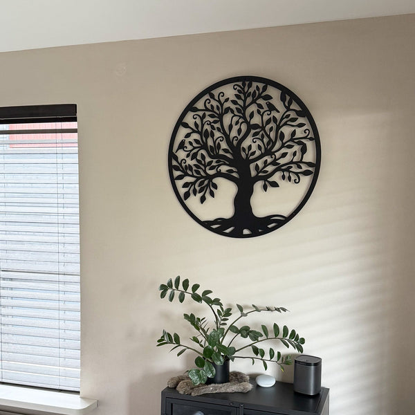 Metalen wanddecoratie levensboom 40/60/80cm - Lifestaal