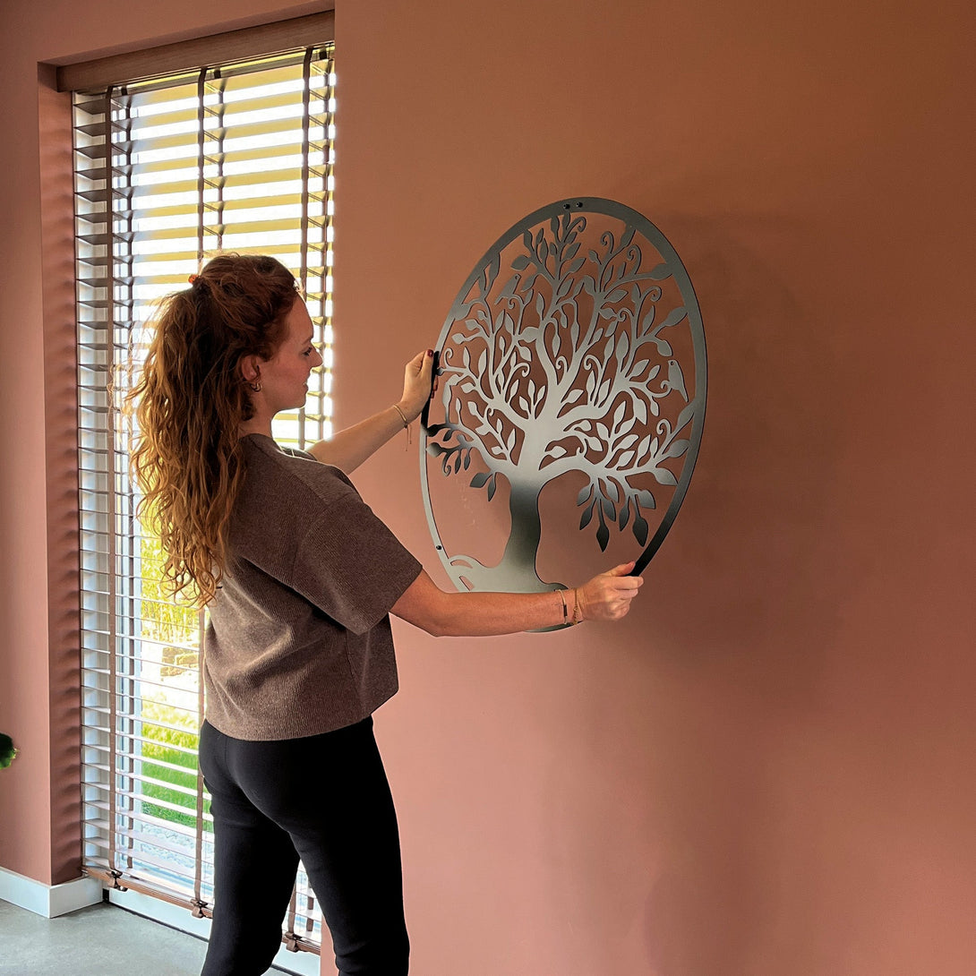Metalen wanddecoratie - Levensboom 60/80cm - Lifestaal