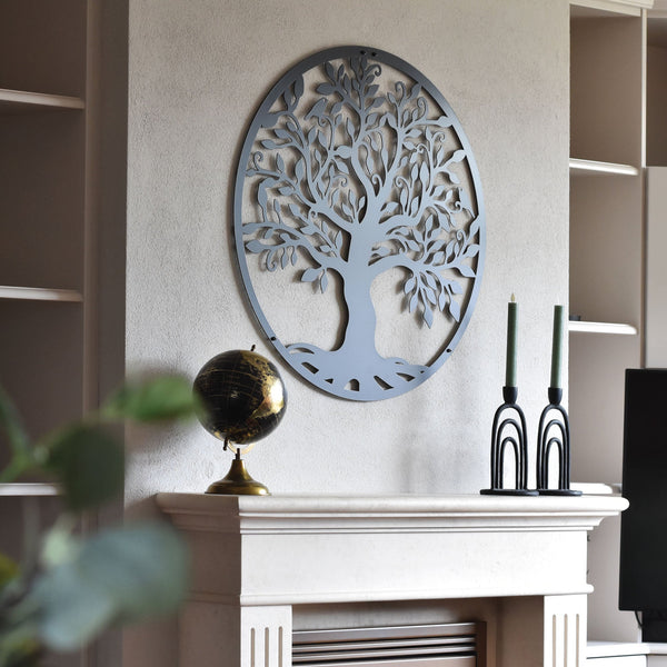 Metalen wanddecoratie - Levensboom 60/80cm - Lifestaal