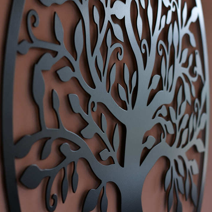 Metalen wanddecoratie detailfoto - Levensboom 60/80cm 