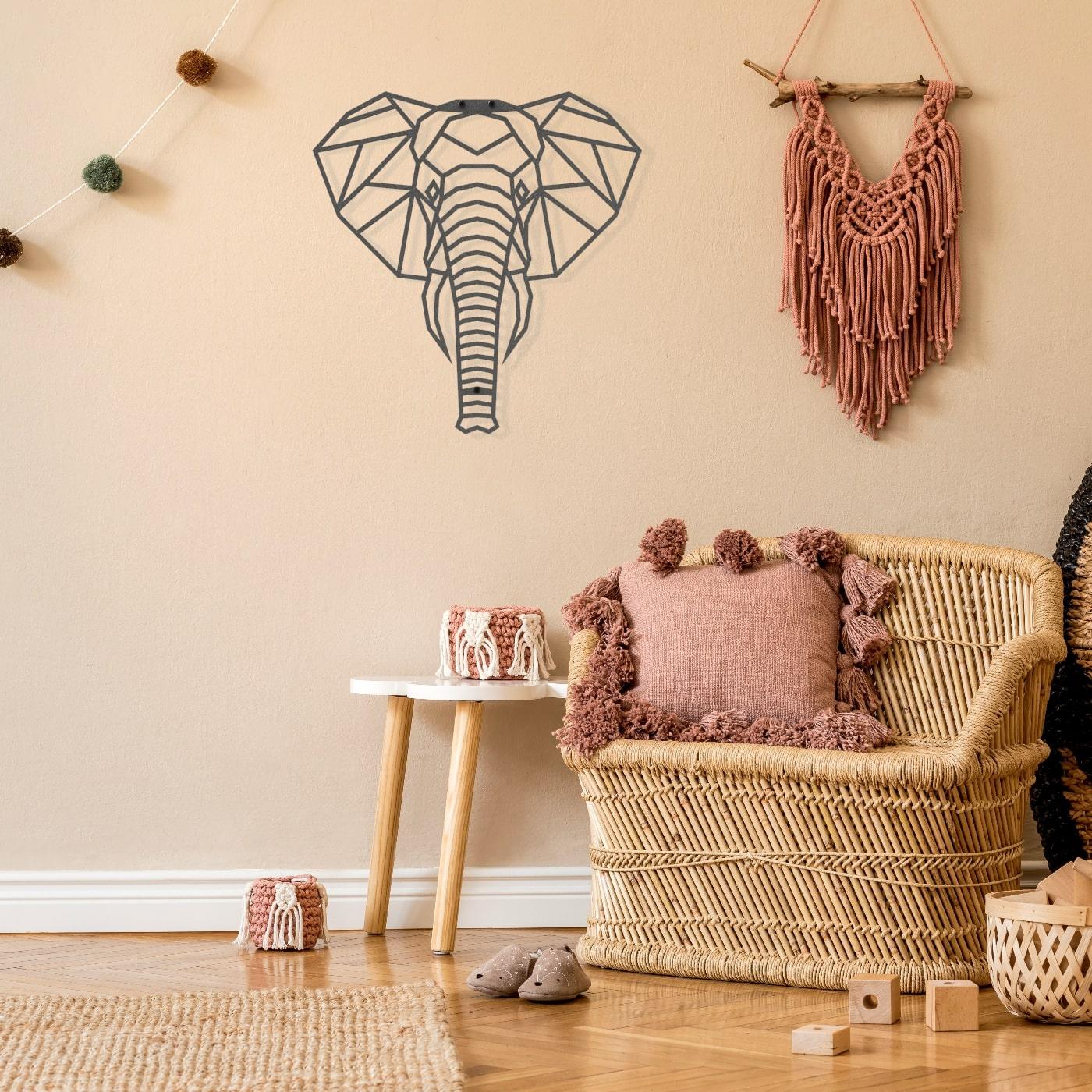 BESPORTBLE Olifanten Windwijzer | Smeedijzeren Windvaan | 30x30x49 Cm | Voor Tuin Of Dak