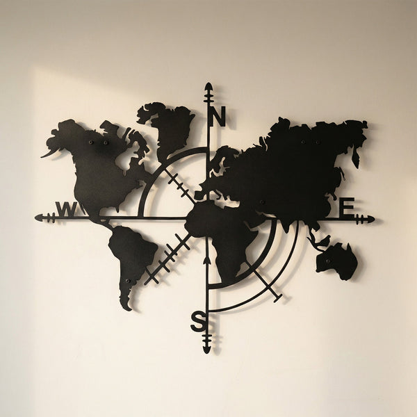 Wereldkaart XXL wanddecoratie 80cm