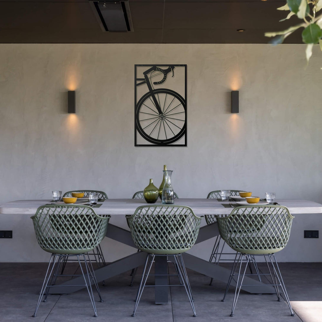 Metalen wanddecoratie - Wielrenfiets XL - Lifestaal