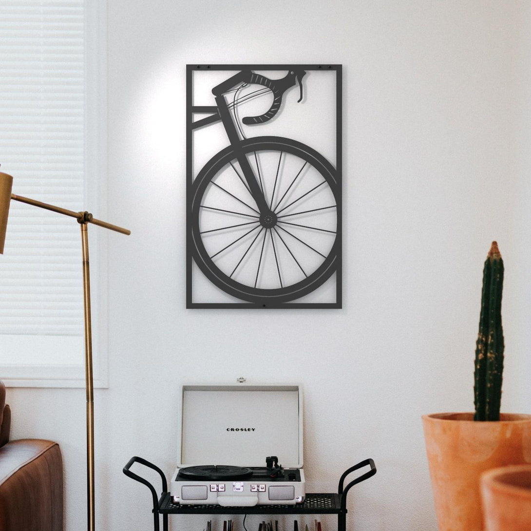 Metalen wanddecoratie - Wielrenfiets XL - Lifestaal
