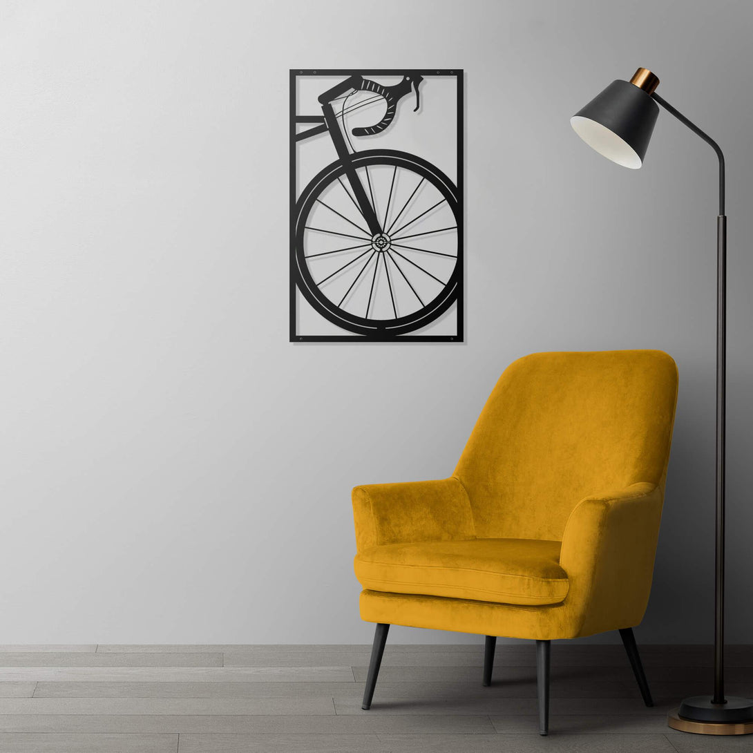 Metalen wanddecoratie - Wielrenfiets XL - Lifestaal
