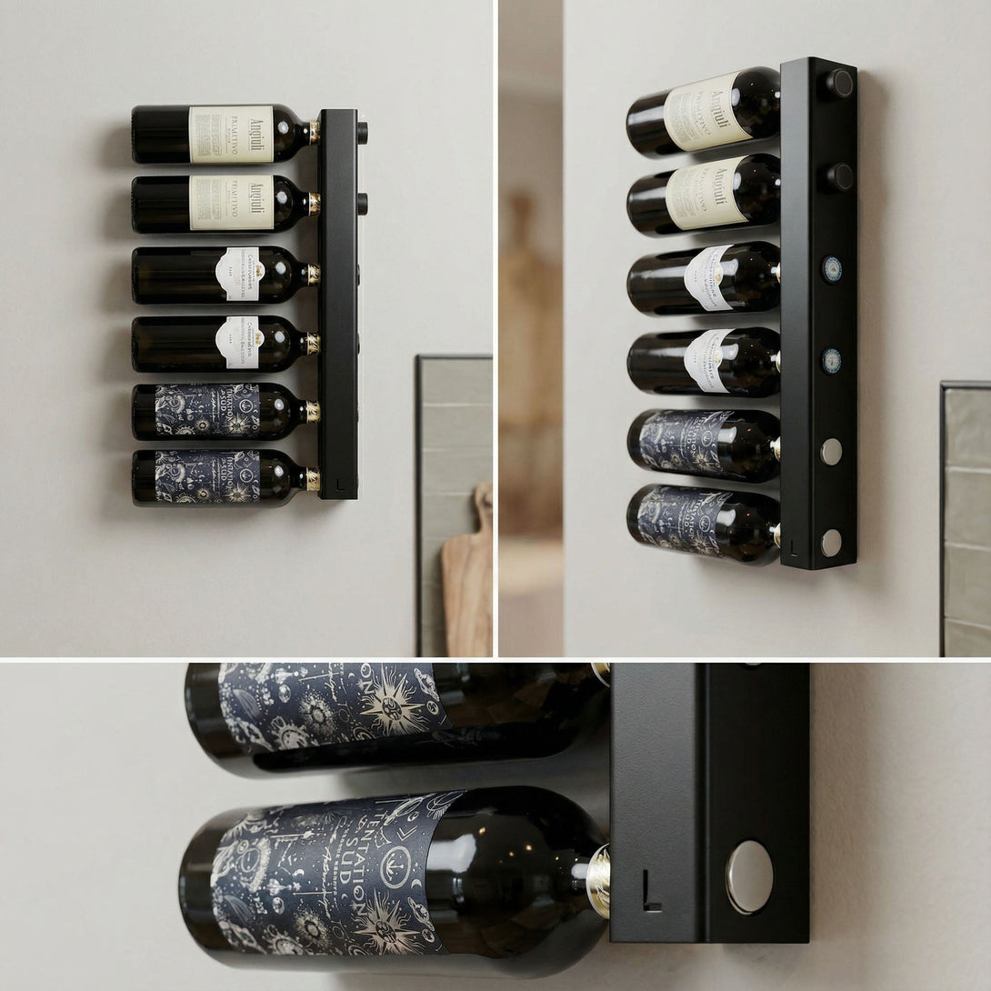 Stijlvol en sfeervol wijnrek 6 of 10 flessen - Lifestaal