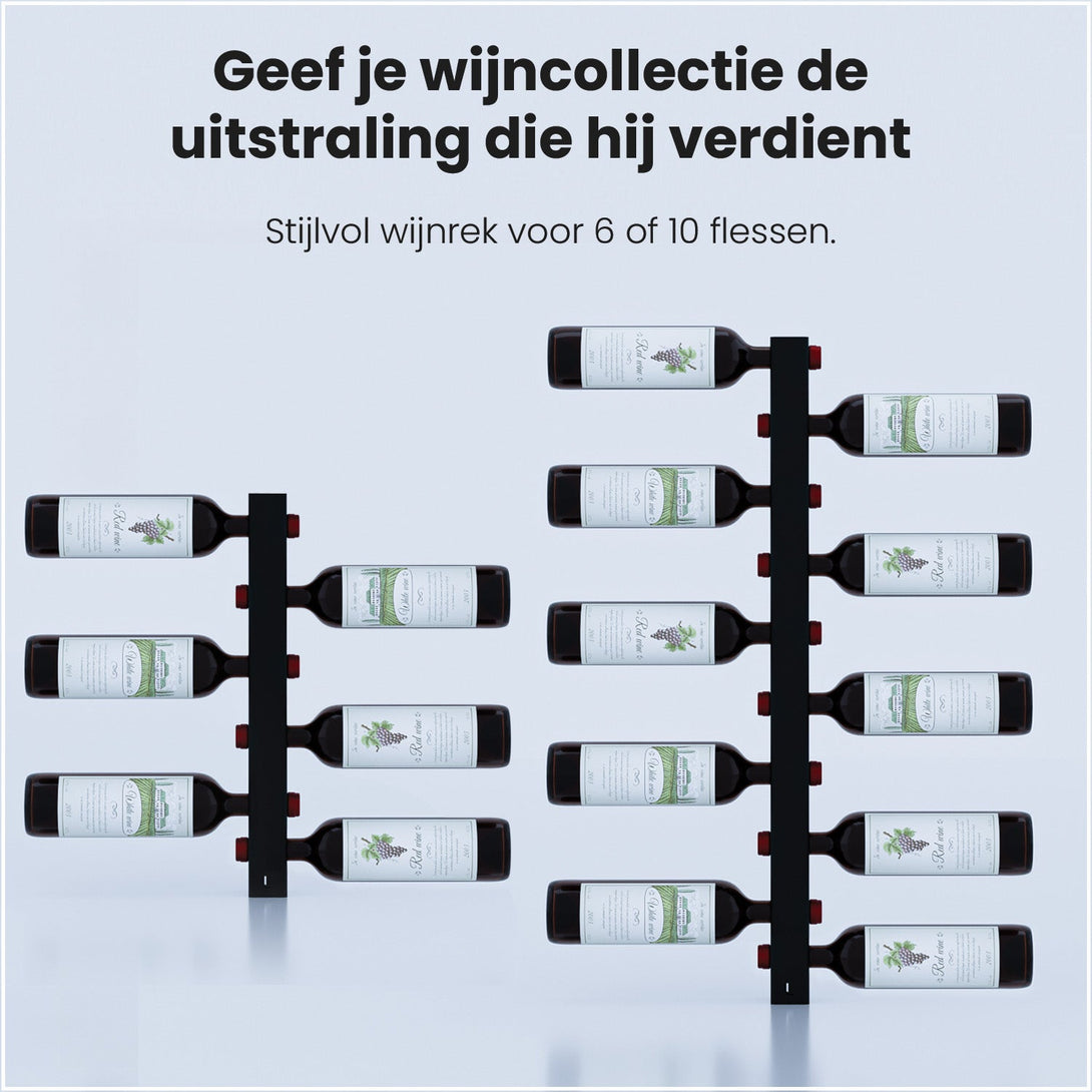 Wijnrek voor 6 of 10 flessen - Lifestaal